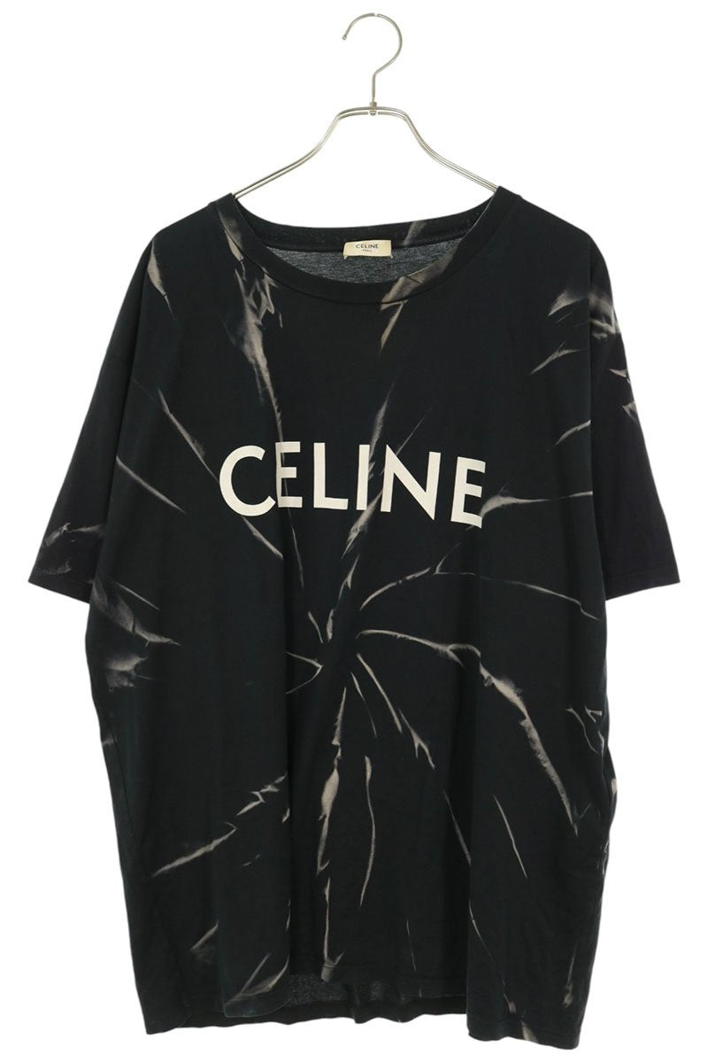 CELINE Tie-Dye Loose Fit T-Shirt Black Size XXL