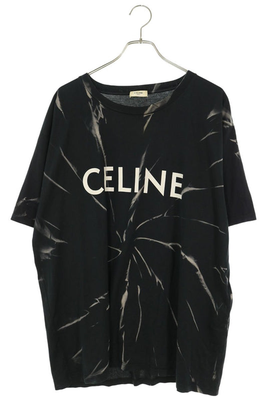 CELINE Tie-Dye Loose Fit T-Shirt Black Size XXL