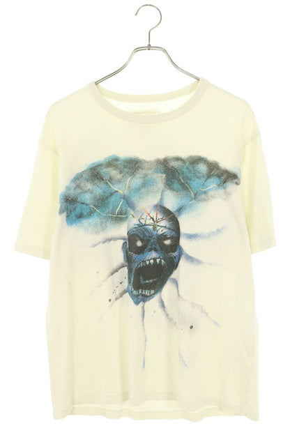 ERL Skull Cotton T-Shirt Blue Size M