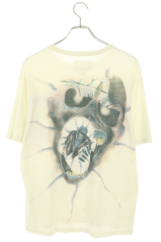 ERL Skull Cotton T-Shirt Blue Size M