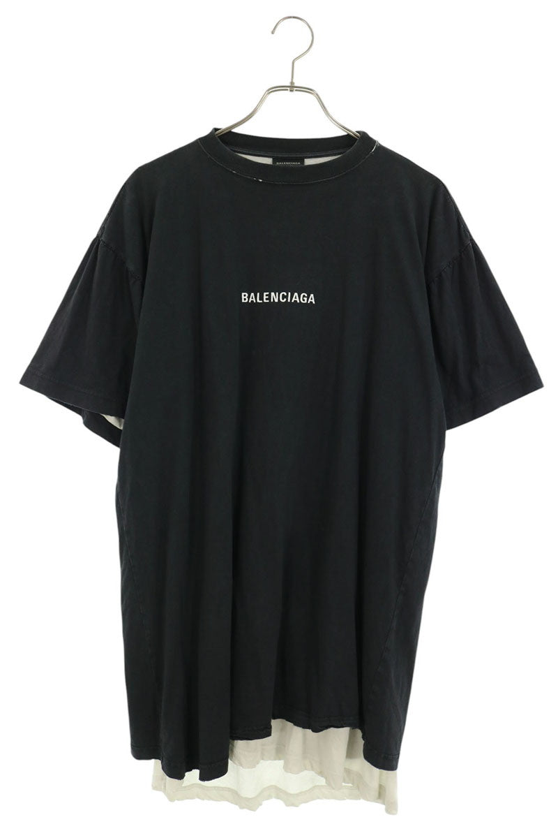 BALENCIAGA Double Back T-Shirt Black Size 1