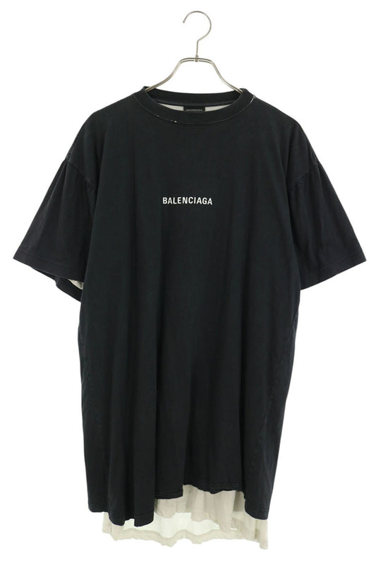 BALENCIAGA Double Back T-Shirt Black Size 1