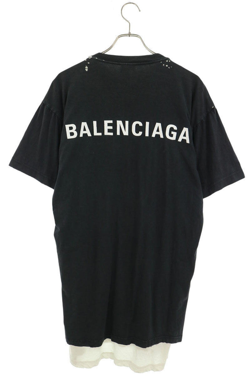 BALENCIAGA Double Back T-Shirt Black Size 1