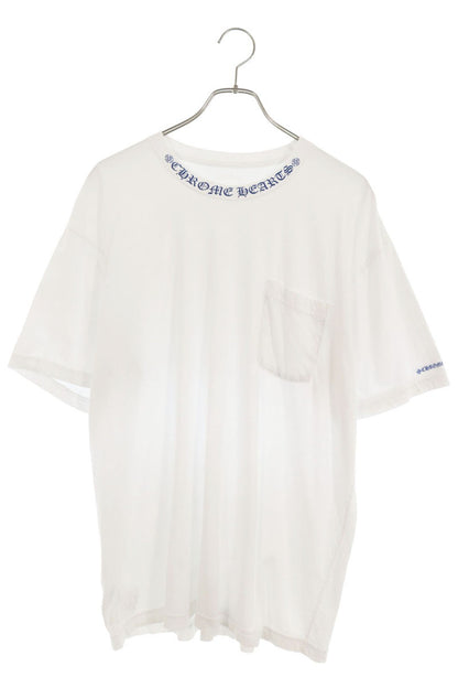 Chrome Hearts Neck Logo Print T-Shirt White/Blue Size XL