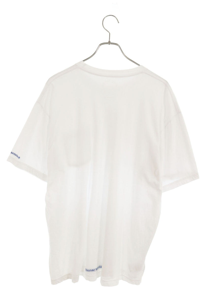Chrome Hearts Neck Logo Print T-Shirt White/Blue Size XL