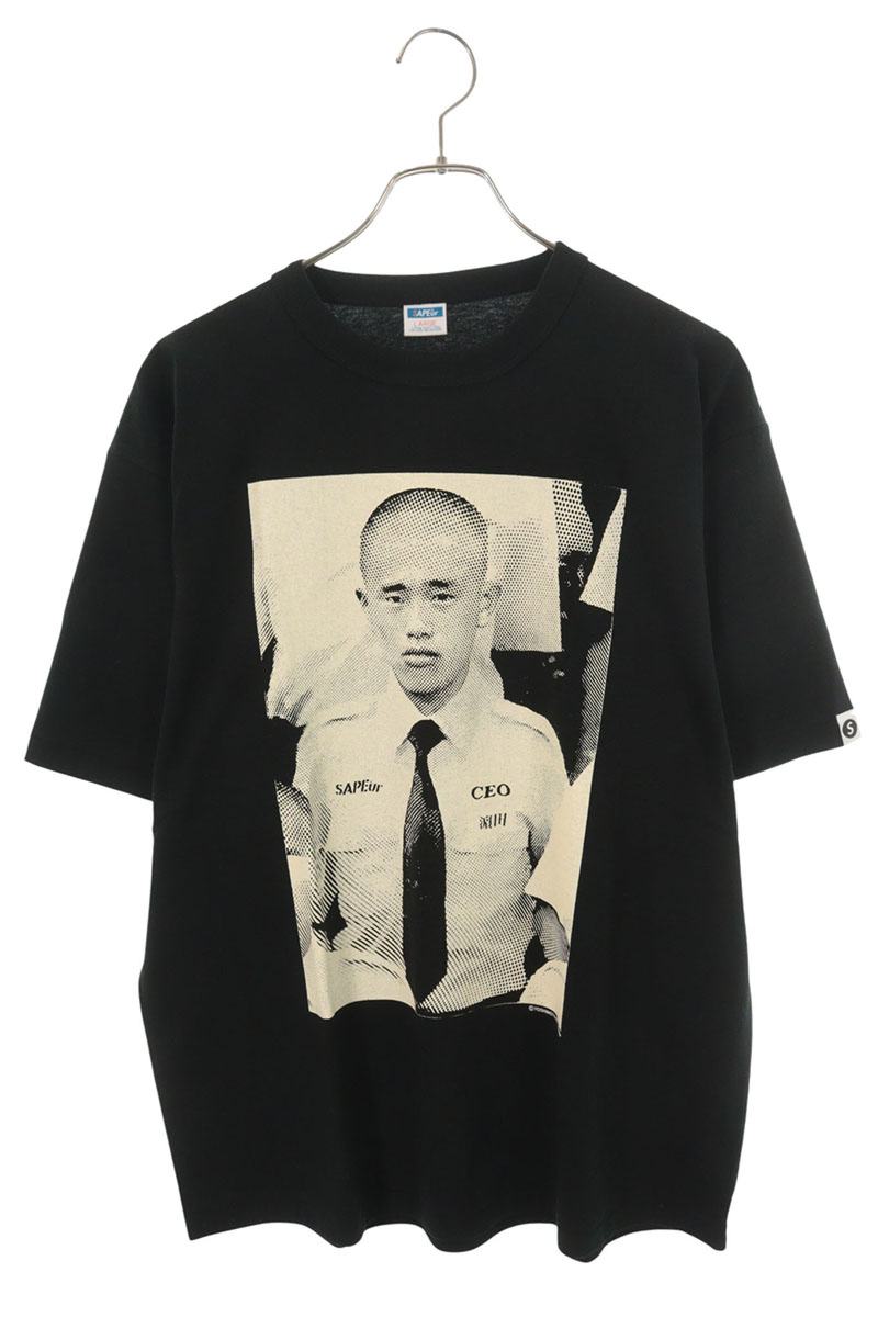 SAPEur Young CEO S/S Front Print T-Shirt Black Size L