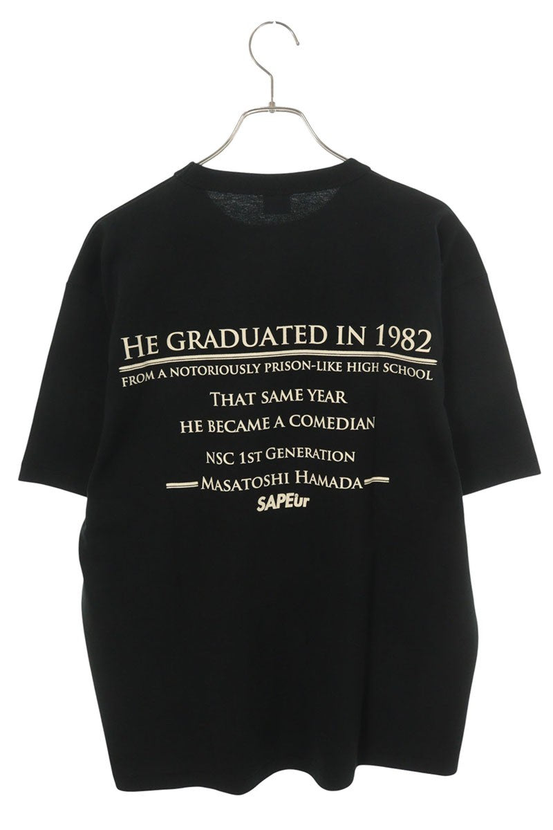 SAPEur Young CEO S/S Front Print T-Shirt Black Size L