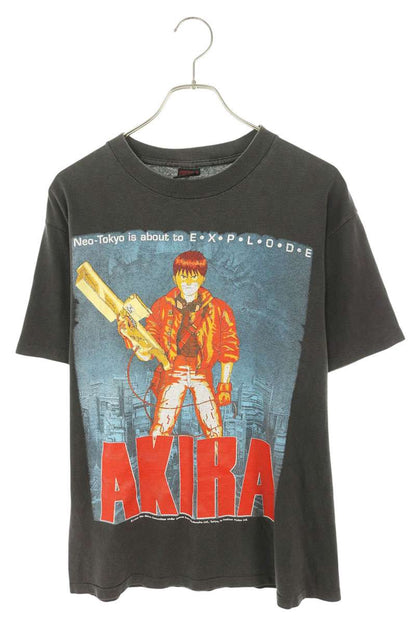 VINTAGE AKIRA Character Print T-Shirt Black/Red Size M