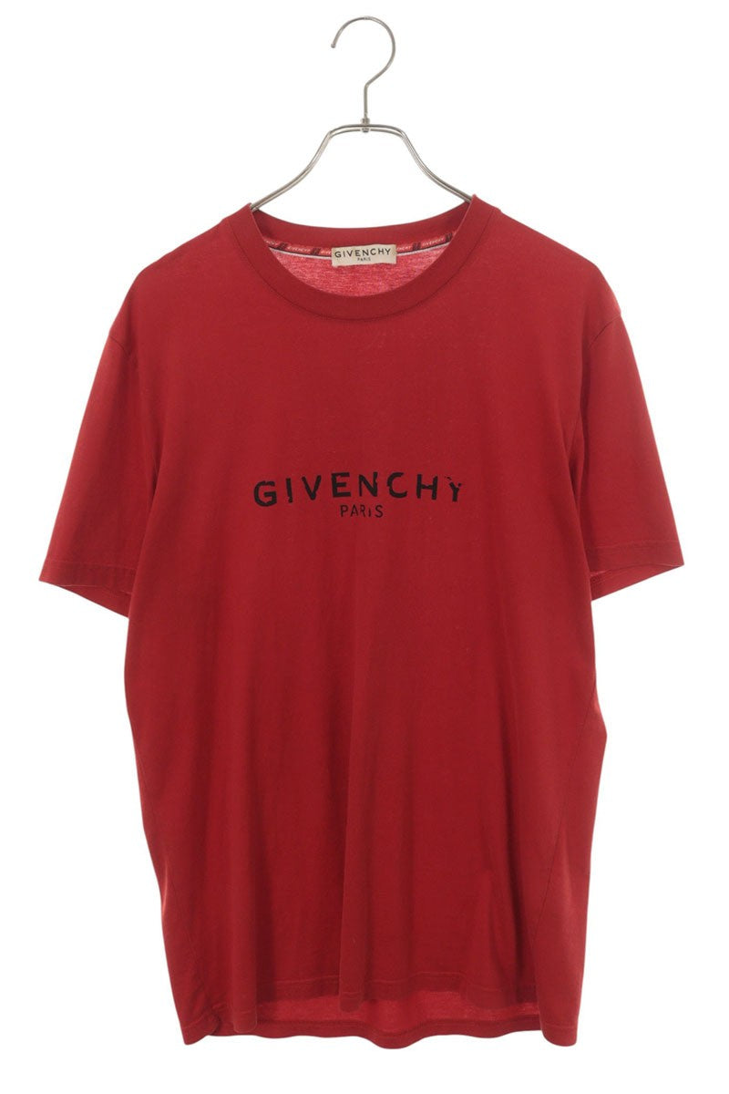 GIVENCHY Logo Print T-Shirt Red Size M
