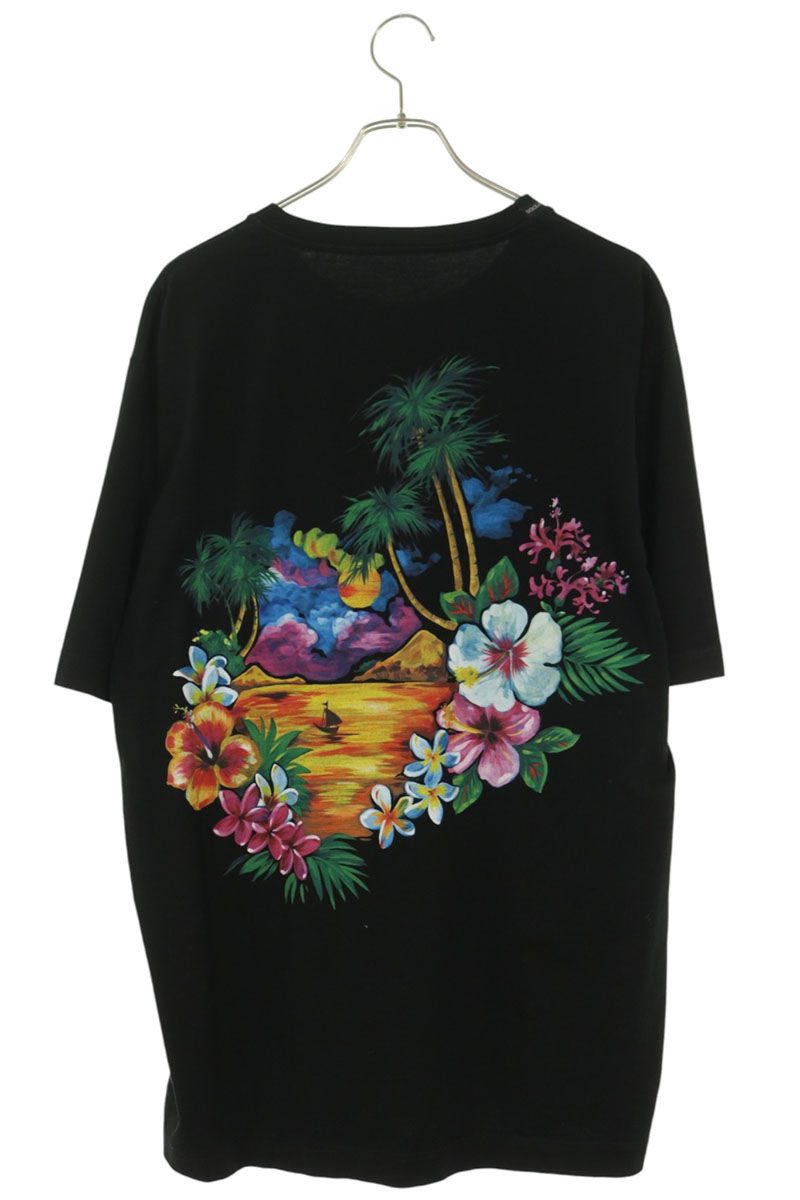 DOLCE & GABBANA Floral Print T-Shirt Black
