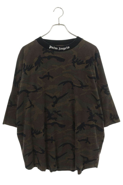 Palm Angels F22JER002 Back Logo Camo T-Shirt Green Size XL
