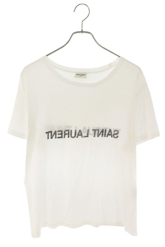 SAINT LAURENT PARIS Reverse Logo T-Shirt White Size XL