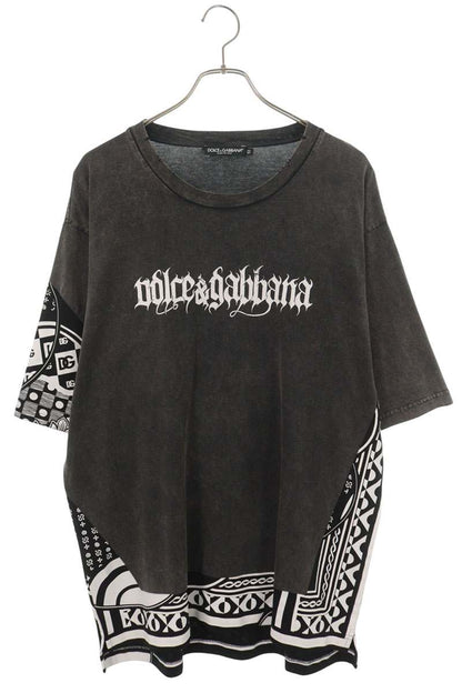DOLCE & GABBANA Vintage Wash T-Shirt Black Size 52