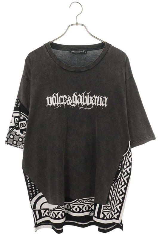 DOLCE & GABBANA Vintage Wash T-Shirt Black Size 52