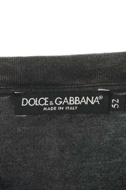 DOLCE & GABBANA Vintage Wash T-Shirt Black Size 52