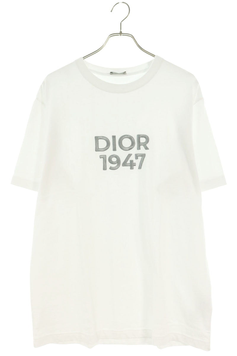 DIOR Logo Embroidery T-Shirt White Size L
