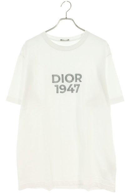 DIOR Logo Embroidery T-Shirt White Size L