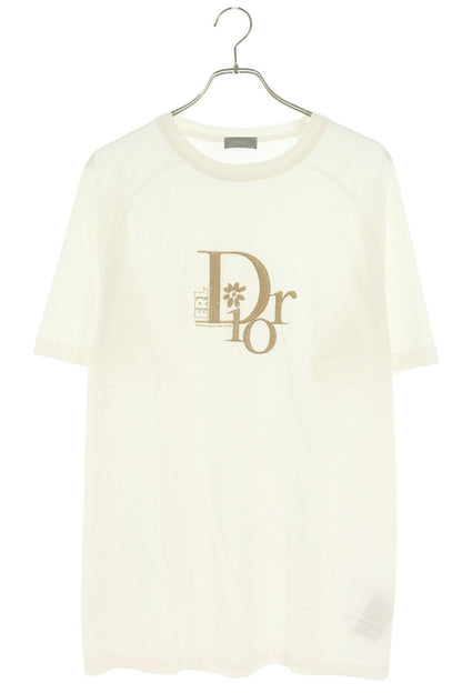 DIOR ERL Logo Embroidery T-Shirt White Size M