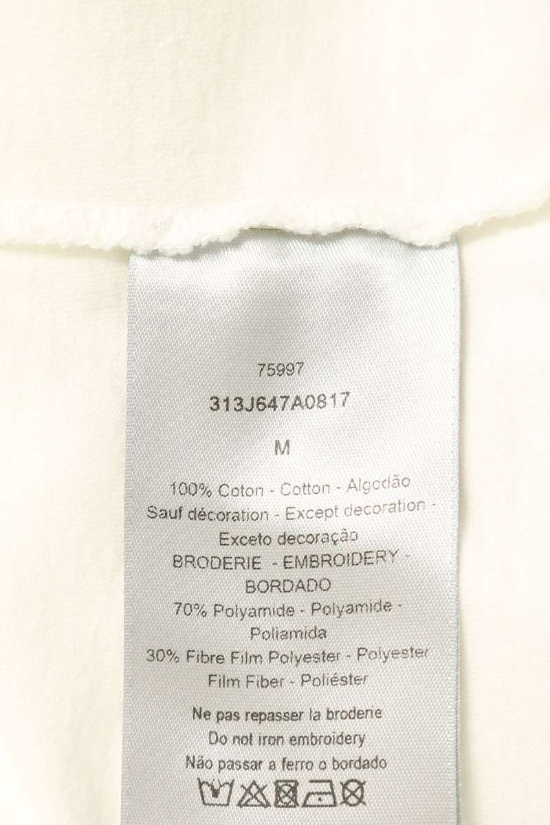 DIOR ERL Logo Embroidery T-Shirt White Size M