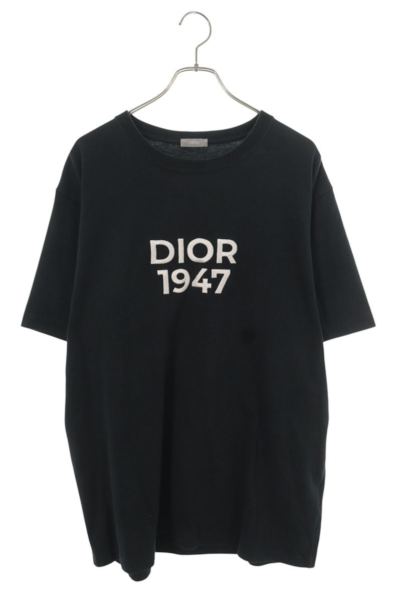 DIOR 1947 Logo Crewneck T-Shirt Black Size XL