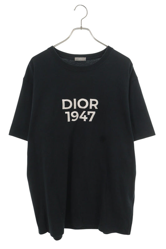 DIOR 1947 Logo Crewneck T-Shirt Black Size XL
