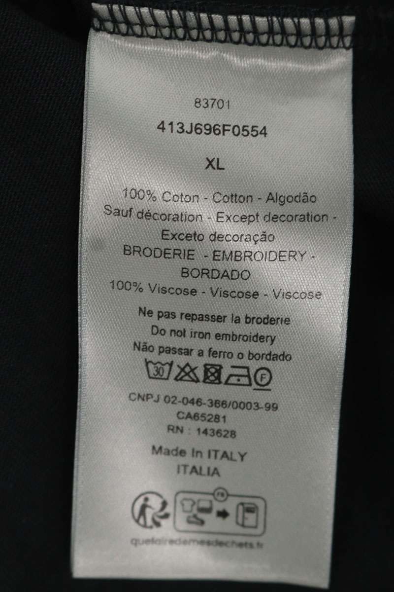 DIOR 1947 Logo Crewneck T-Shirt Black Size XL