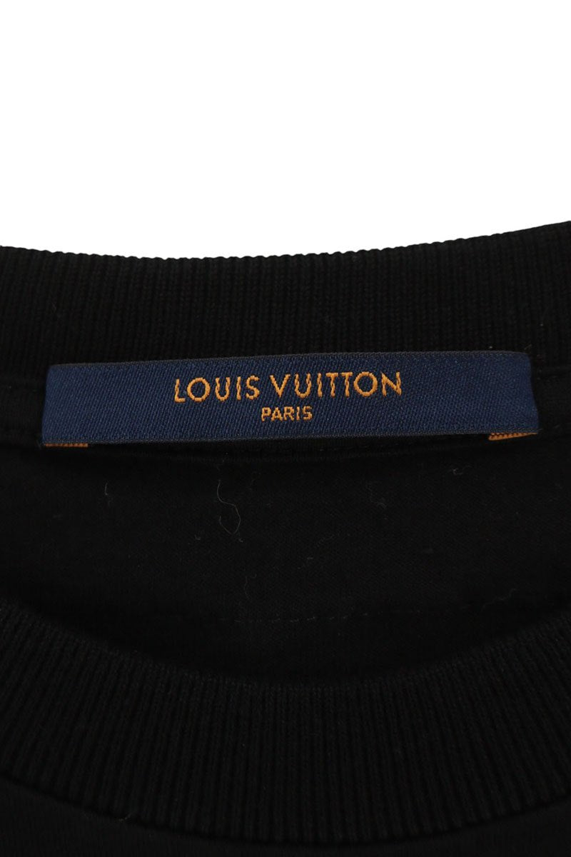 LOUISVUITTON Cartoon Logo T-Shirt Black Size XS