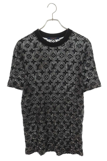 LOUISVUITTON Monogram Sheer T-Shirt Black Size M