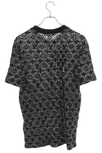 LOUISVUITTON Monogram Sheer T-Shirt Black Size M