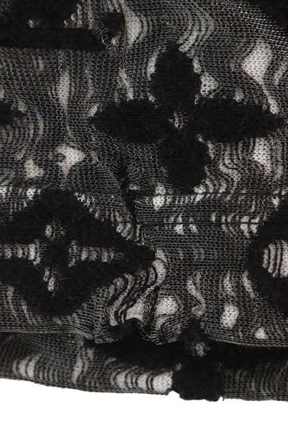 LOUISVUITTON Monogram Sheer T-Shirt Black Size M