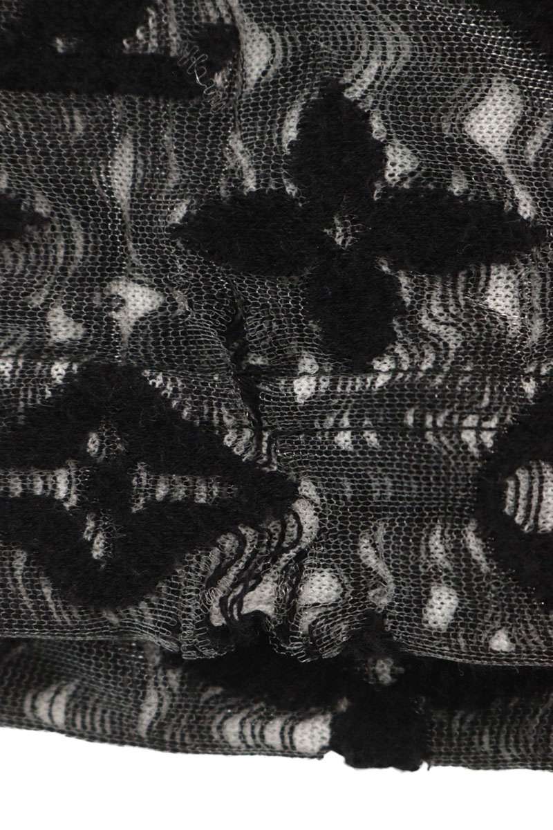 LOUISVUITTON Monogram Sheer T-Shirt Black Size M