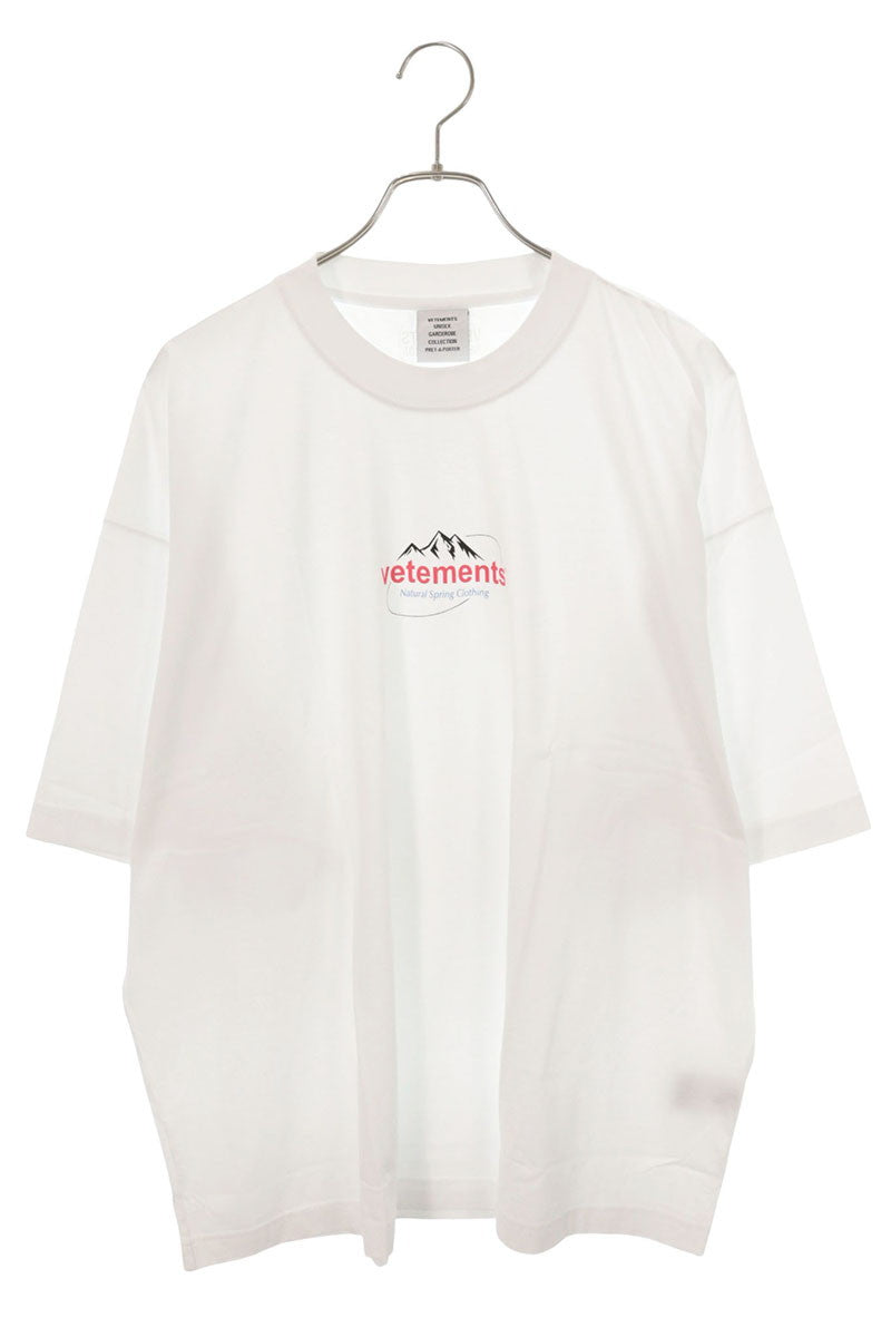 VETEMENTS Logo Print Cotton T-Shirt White Size S