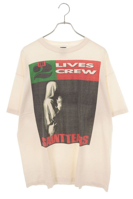SAINT MICHAEL LIVES Print Vintage T-Shirt White Size XL