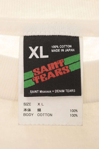 SAINT MICHAEL LIVES Print Vintage T-Shirt White Size XL