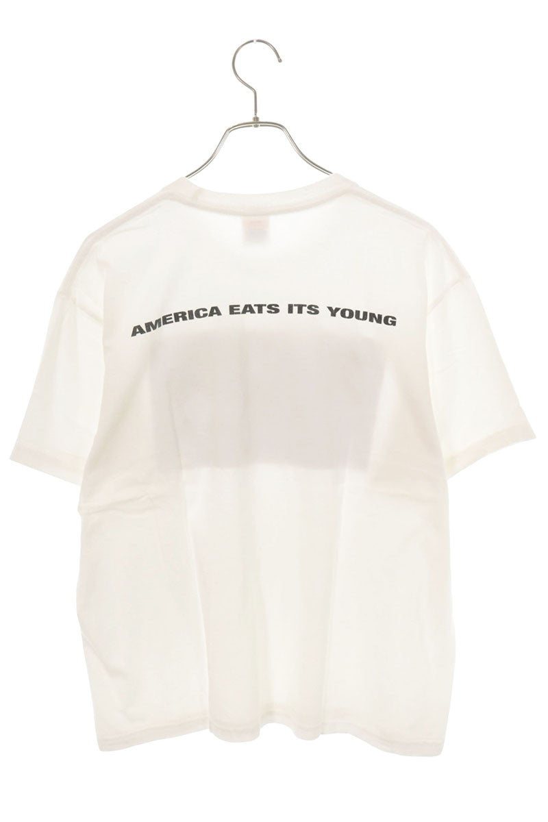 SUPREME 21AW America Eats Its Young T-Shirt White Size L