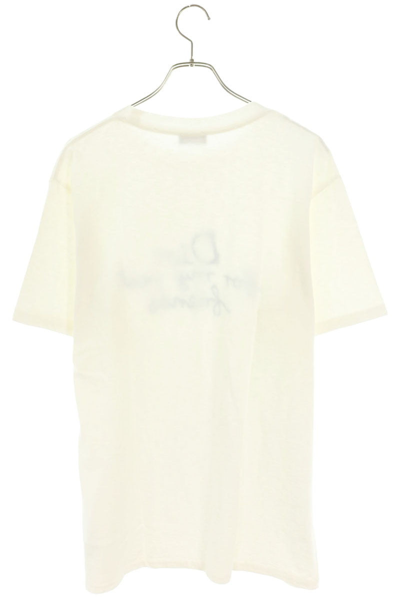 DIOR White Cotton Logo Embroidery T-Shirt Size L