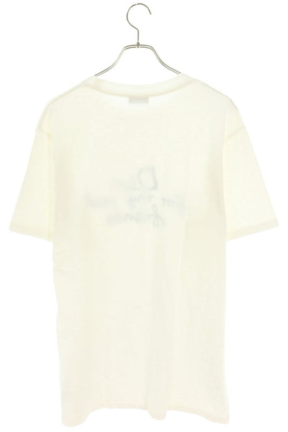 DIOR White Cotton Logo Embroidery T-Shirt Size L