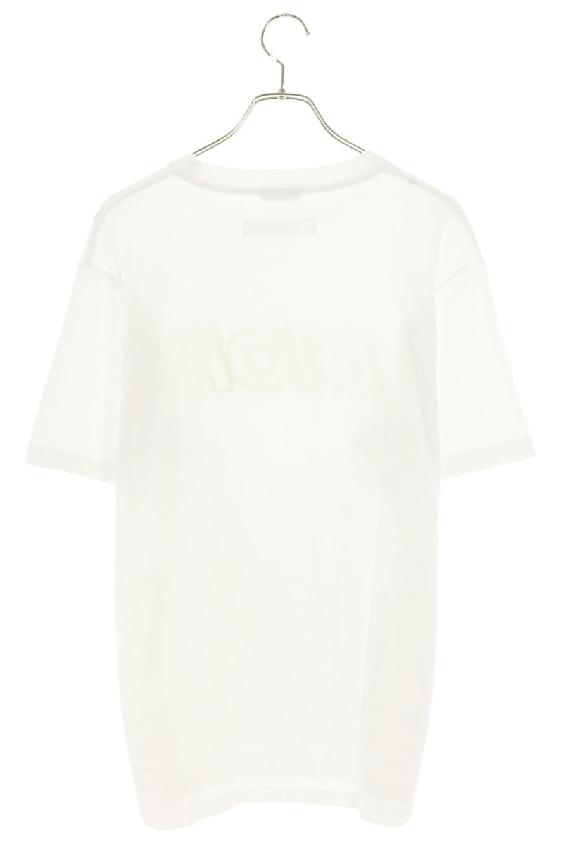 DIOR White Cotton Logo Embroidery T-Shirt Size L