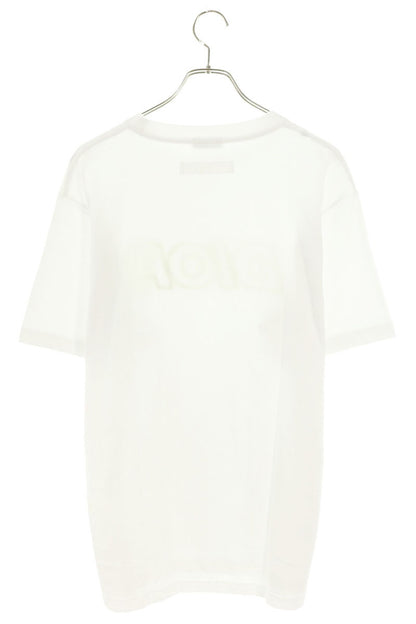 DIOR White Cotton Logo Embroidery T-Shirt Size L