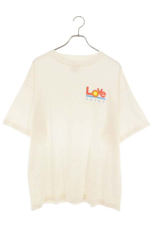 SAINT MICHAEL 25SS LOVE_SS Vintage T-Shirt White Size L