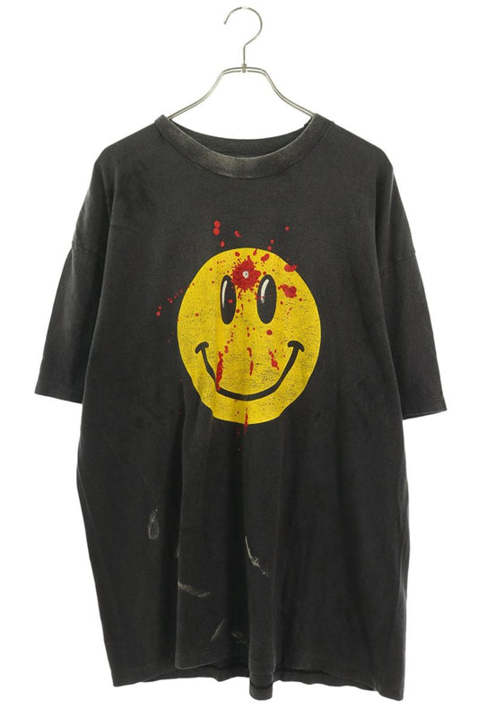 READYMADE Smile Vintage Processed T-Shirt Black Size XL