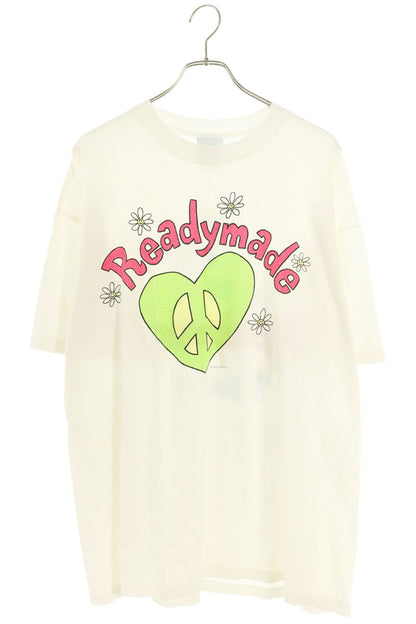 READYMADE Heart Logo Cotton T-Shirt White Size XL