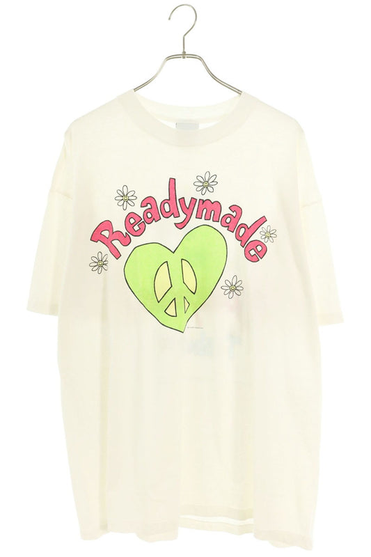 READYMADE Heart Logo Cotton T-Shirt White Size XL