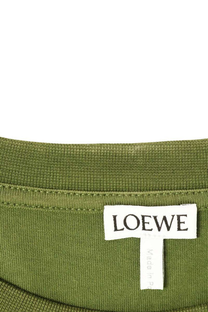 LOEWE Anagram Embroidery Cotton T-Shirt Green Size S