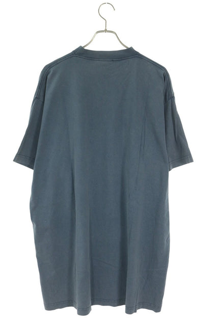 BALENCIAGA Paris Logo Oversized T-Shirt Blue Size 1