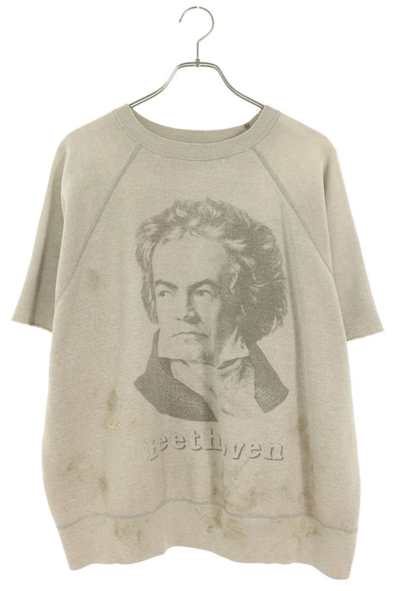 SAINT MICHAEL 26SS Vintage Beethoven T-Shirt Gray Size XL