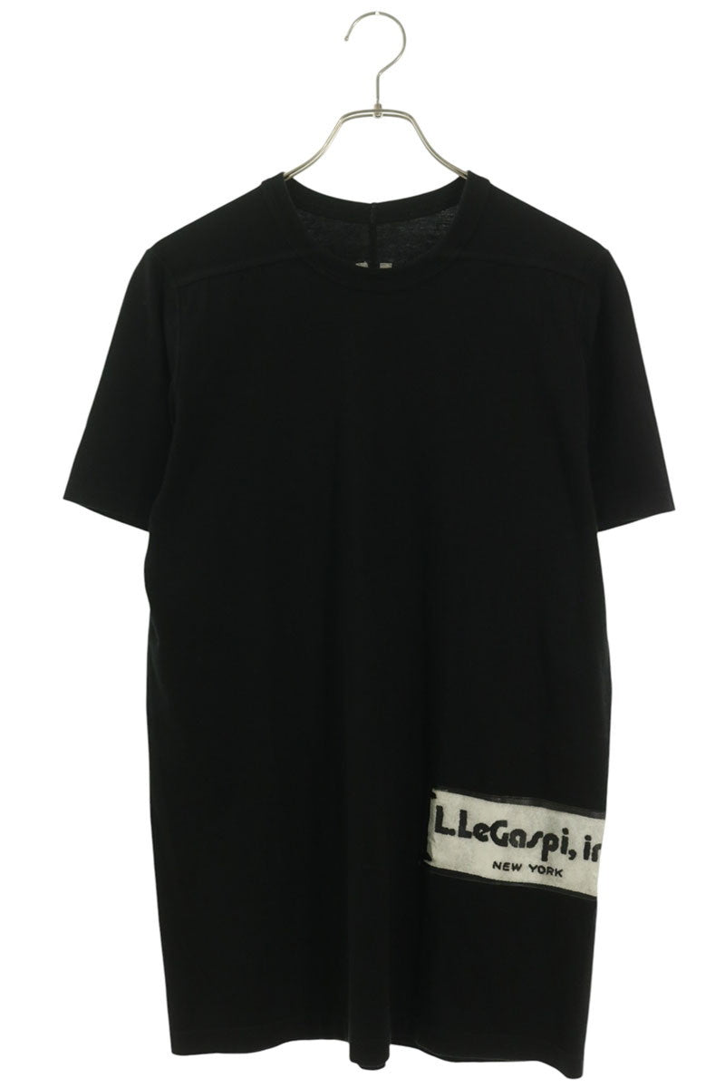 Rick Owens 19AW Legaspi Patch T-Shirt Black Cotton Size XS
