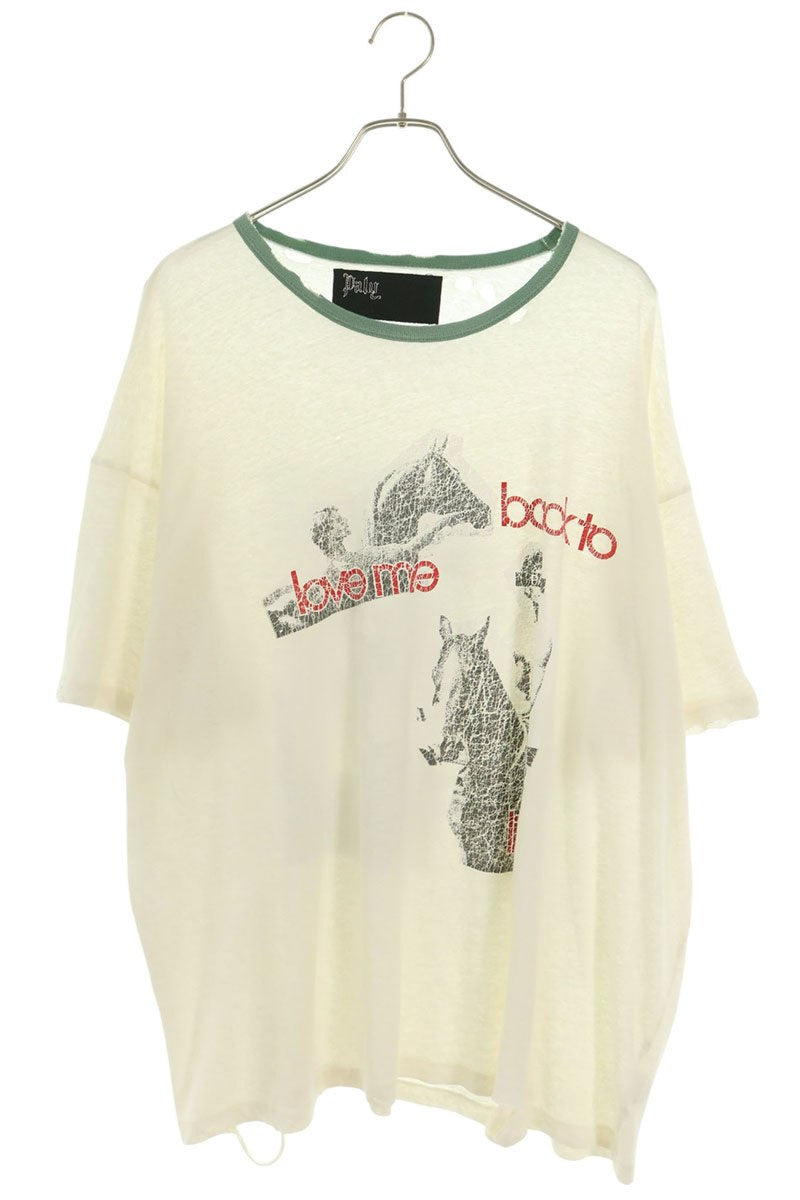 Paly Hollywood Back To Life Print T-Shirt White Size XL