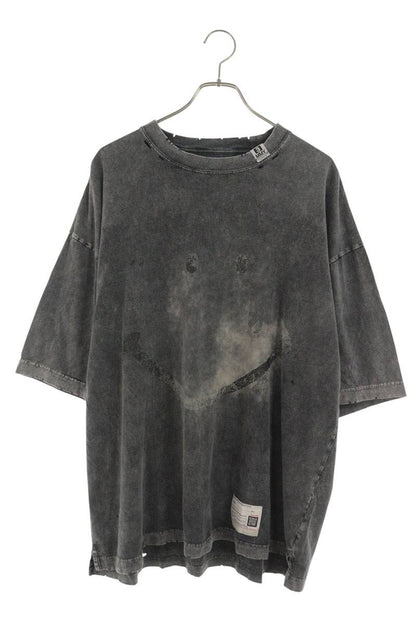 MIHARAYASUHIRO Vintage Smile Print T-Shirt Dark Gray Size 46