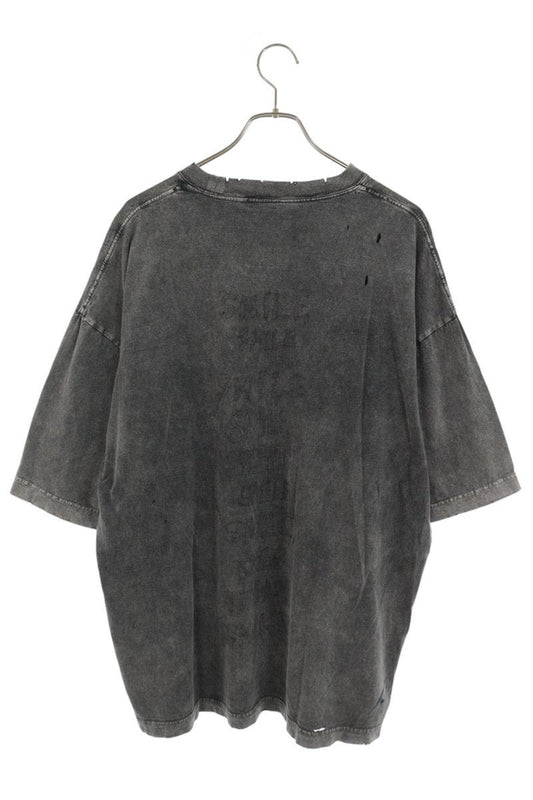 MIHARAYASUHIRO Vintage Smile Print T-Shirt Dark Gray Size 46